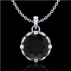 1.5 ctw Fancy Black Diamond Art Deco Stud Necklace 18k White Gold