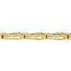 Image 6 : 14K Yellow Gold 2.25 ctw Baguette Round Diamond Split & Bezel Link Tennis Bracel