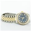 Image 4 : Rolex Mens 2 Tone 14K Blue String VS Diamond Datejust Wristwatch