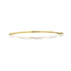 0.25 ctw Diamond Bangle Bracelet - 14KT Yellow Gold
