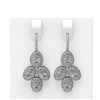 Image 1 : 4.33 ctw Oval Diamond Earrings 18K White Gold