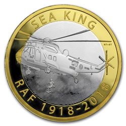 2018 Great Britain £2 Proof Silver Royal Air Force (Sea King)