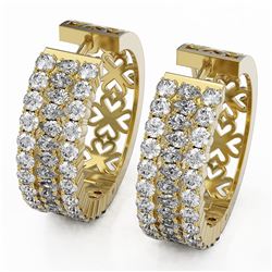 7.8 ctw Pear Cut Diamond Designer Earrings 18K Yellow Gold