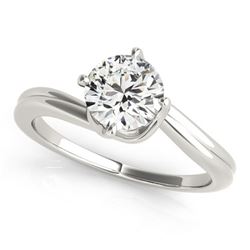1 ctw Certified VS/SI Diamond Bypass Ring 18k White Gold