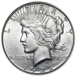 1923-S Peace Dollar BU