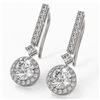 Image 1 : 2.4 ctw Diamond Designer Earrings 18K White Gold