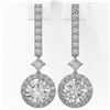 Image 2 : 2.4 ctw Diamond Designer Earrings 18K White Gold
