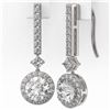 Image 3 : 2.4 ctw Diamond Designer Earrings 18K White Gold