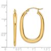 Image 2 : 14k Yellow Gold Tapered Hoop Earrings