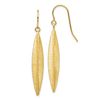 Image 1 : 14k Yellow Gold Brushed Dangle Earrings