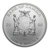 Image 2 : 2000 Zambia 1 oz Silver Elephant BU