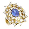 Image 3 : 5.92 ctw Tanzanite & Diamond Ring 18K Yellow Gold