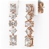 Image 3 : 3.78 ctw Oval Diamond Designer Earrings 18K Rose Gold