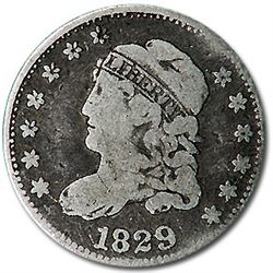1829 Capped Bust Half Dime Fine