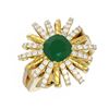 Image 3 : 3.23 ctw Emerald & Diamond Ring 18K Yellow Gold