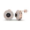Image 2 : 1.40 ctw Micro VS/SI Diamond Designer Earrings Halo 14k Rose Gold