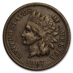 1867 Indian Head Cent VF