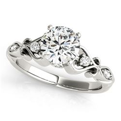 0.9 ctw Certified VS/SI Diamond Antique Ring 14k White Gold