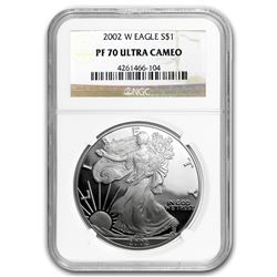 2002-W Proof Silver American Eagle PF-70 NGC