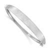 Image 1 : 14k White Gold Textured Hinged Bangle