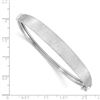 Image 2 : 14k White Gold Textured Hinged Bangle