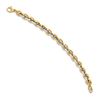 Image 2 : 14K Two-tone Polished w/.5 in ext. Fancy Link Bracelet - 7.5 in.