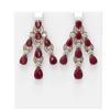 Image 1 : 27.36 ctw Ruby & Diamond Earrings 18K Rose Gold