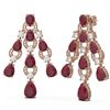 Image 2 : 27.36 ctw Ruby & Diamond Earrings 18K Rose Gold