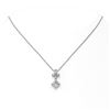Image 2 : 1.4 ctw Princess Cut Diamond Designer Necklace 18K White Gold