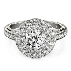 2.25 ctw Certified VS/SI Diamond Halo Ring 14k White Gold