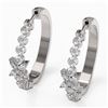 Image 1 : 2 ctw Diamond Designer Earrings 18K White Gold