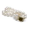 Image 1 : White Freshwater Double-Strand Pearl Bracelet, 7.5-8.0mm