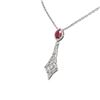Image 2 : 5.1 ctw Ruby & Diamond Necklace 18K White Gold