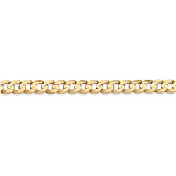 14k Yellow Gold 5.25 mm Open Concave Curb Chain - 26 in.