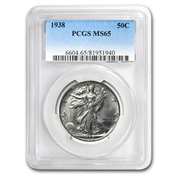 1938 Walking Liberty Half Dollar MS-65 PCGS