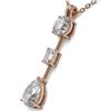 Image 3 : 1.75 ctw Pear Cut Diamond Designer Necklace 18K Rose Gold