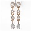 Image 2 : 2.5 ctw Pear Cut Diamond Designer Earrings 18K Rose Gold