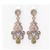 Image 1 : 4.51 ctw Fancy Yellow Diamond Earrings 18K Rose Gold
