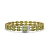 Image 1 : 16.97 ctw Tourmaline & Diamond Bracelet 14K Yellow Gold
