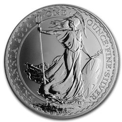 2004 Great Britain 1 oz Silver Britannia BU