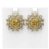 Image 1 : 13.63 ctw Citrine & Diamond with Pearl Earrings 18K Yellow Gold