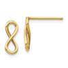 Image 1 : 14k Yellow Gold Polished Infinity Post Earrings
