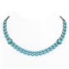 Image 1 : 47.17 ctw Turquoise & Diamond Necklace 14K Rose Gold
