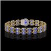 Image 3 : 28.22 ctw Tanzanite & Diamond Bracelet 14K Yellow Gold