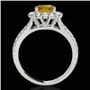 Image 2 : 2.51 ctw Certified SI/I Fancy Intense Yellow Diamond Ring 10k White Gold