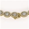 Image 3 : 30.41 ctw Oval Cut Diamond Micro Pave Necklace 18K Yellow Gold