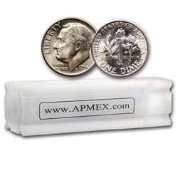 1953-S Roosevelt Dime 50-Coin Roll BU