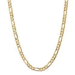 14k Yellow Gold 6.75 mm Concave Open Figaro Chain - 26 in.