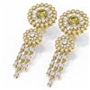Image 3 : 6.65 ctw Fancy Yellow Diamond Earrings 18K Yellow Gold