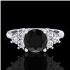 Image 2 : 1.25 ctw Fancy Black Diamond Engagment Art Deco Ring 18k White Gold